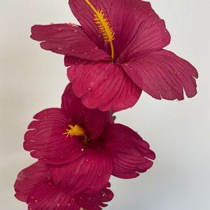 Artificial Hibiscus Spray x3/Raindrop